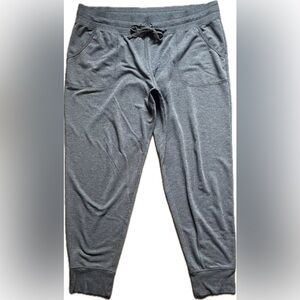 Charcoal Gray Women's Joggers with Drawstring Waist and pockets. Size XL